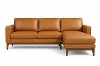 Canapé d'angle classique moderne en cuir véritable écologique avec ottoman pour hôtel, parc, atelier, maison – Mobilier de luxe