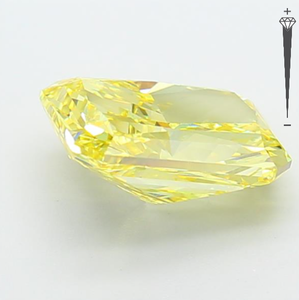 Diamant de laboratoire CVD certifié IGI, 3,37 CT, taille Radiant, couleur Jaune Vif Fantaisie, clarté VS1, LG 791626499 ROYAL GEMS pour bijoux - Product Image 2