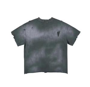เสื้อยืดโอเวอร์ไซส์ทรงบ็อกซี่ ผ้าคอตตอน 100% ระบายอากาศได้ดี น้ำหนัก 220 กรัม ดีไซน์เรียบง่าย สำหรับผู้ชาย สไตล์สตรีทแวร์ - Product Image 5