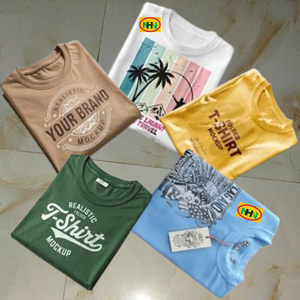 T-shirt en coton imprimé pour homme, stock de vêtements excédentaires, surplus de marques originales du Bangladesh, expédition annulée, qualité supérieure - Product Image 4