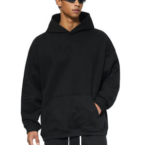 Mens <b>Black</b> Pullover Hoodie <b>Plain</b> Sweatshirt Soft Cotton Fleece Hooded Jumper Streetwear Comfy Warm Winter <b>Hoodies</b> Custom Logo - Product Image 2