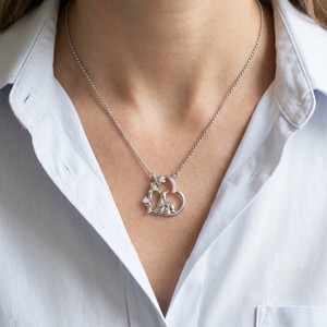 Colgante de Lujo con Corazón de Ciervo y Moissanita, Plata de Ley 925, Amuleto de Animal con Circonitas, Joyería para Mujer, Regalo de Aniversario - Product Image 4