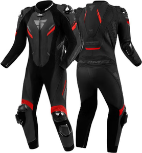 Men's Full Sleeve PU Motorcycle Racing <b>Suit</b> Black <b>Red</b> Heat-Transfer Printed Windproof All Seasons - Product Image 3
