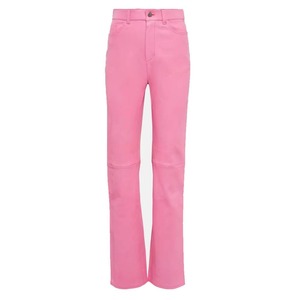<b>Leather</b> PU Mid Waist Women's Winter Pants Custom Made High Quality OEM Waterproof Eco-Friendly Comfortable - Product Image 1