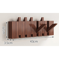 Étagères murales multifonctionnelles en bois à double niveau pour organiser les vêtements dans le salon