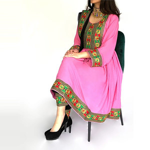 Robe afghane pour femmes, élégante, traditionnelle, à manches longues, brodée à la main, robe maxi ethnique, tenue de fête - Product Image 3