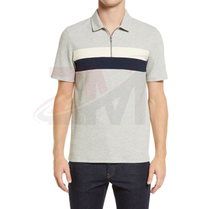 เสื้อโปโลผู้ชายขายดีสำหรับฤดูใบไม้ผลิและฤดูร้อน แห้งเร็ว แขนสั้น ซิปหน้า ไซส์ใหญ่ ใส่สบาย สีพื้น - Product Image 1