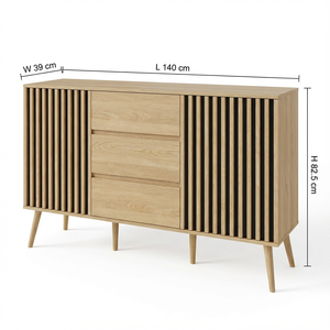 Buffet moderne de couleur claire, écologique et durable, avec <span class=keywords><strong>étagère</strong></span>s réglables, table <span class=keywords><strong>console</strong></span> pour salon, hôtel, entrée - Product Image 2