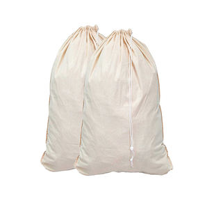 Sacs fourre-tout écologiques réutilisables couleur crème fabriqués en Inde avec logo personnalisé et poignée longue pour la promotion, les courses et le marché. - Product Image 1