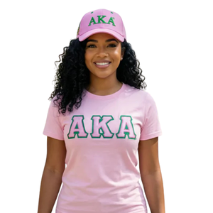Gorra de Béisbol con Escudo Bordado en Rosa y Verde, Ajustable, de Sarga de Algodón, con Diseño de Letras Griegas, Gorra Deportiva Informal - Product Image 3