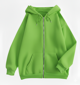 Sweat-shirt à capuche zippé pour femme, streetwear décontracté, sweat-shirt à fermeture éclair intégrale, polaire doux, chaud pour l'hiver, pour un usage quotidien et en extérieur - Product Image 1