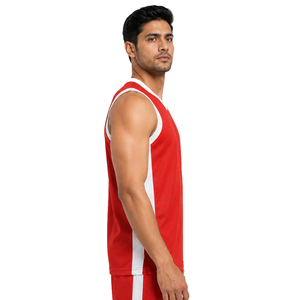 Camisetas de Baloncesto Sublimadas para Hombre, sin Mangas, con Número Personalizado, Cuello en V - Product Image 5