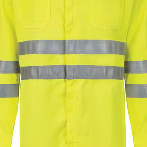 Fire Resistant FR <b>Construction</b> Safety Working <b>Overall</b> Suits Men's Cotton Coverall Dangri Reflective Mechanic Workwear Uniform - Product Image 4