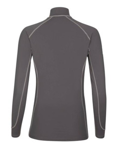 Camiseta de equitación de manga larga para mujer Horsekraft de alta calidad, con media cremallera, de secado rápido, transpirable, color gris. - Product Image 6