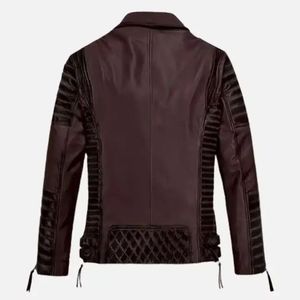 Cheap Wholesale Women Ladies Genuine <b>Real</b> <b>Leather</b> Slim Fit Fashion <b>Leather</b> <b>Jacket</b> Motorcycle & Auto Racing <b>Leather</b> <b>Jacket</b> - Product Image 2