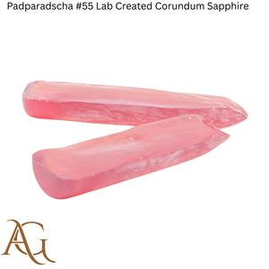 Padparadscha # 55 boules de saphir corindon synthétique créé en laboratoire, fusion flamme simulée, 100 grammes - Product Image 2