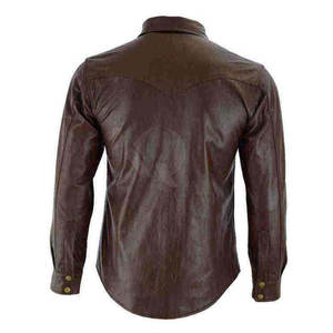 Camisas de cuero elegantes para hombre, ajuste cómodo y suave, tela ligera y duradera, adecuadas para uso diario en la oficina - Product Image 3