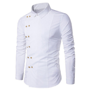 Camisa de Vestir de Algodón Simple para Mujer, 100% Transpirable, con Botones, Manga Larga, Formal de Oficina, Blusa Informal con Logotipo Frontal - Product Image 4