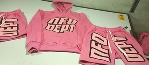 Sweat à capuche délavé 450 g/m² avec strass, effet vieilli, impression DTF, en tissu molletonné gaufré à effet vieilli - Product Image 6