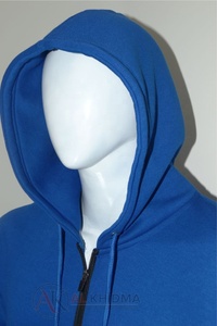 Ensemble de survêtement de sport bleu roi, sweat à capuche et pantalon de jogging, 100% coton biologique, tissu respirant, logo personnalisé, couleur et design sur mesure, OEM - Product Image 5