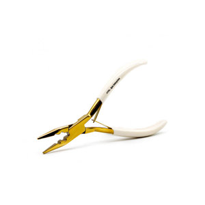 Pinzas de Acero Inoxidable para Extensiones de Cabello con Mango de Goma Antideslizante, Pinzas Profesionales para Abrir y Cerrar Anillos Micro - Product Image 2