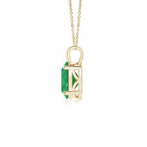 Top Quality 14K <b>Gold</b> Solitaire Oval Cut Natural Green Emerald Classic <b>Pendant</b> IGI Certified Precious Gemstone Handmade <b>Pendant</b> - Product Image 2