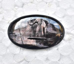 Cabochons en pierre naturelle d'hypersthène noir-gris de formes variées pour la fabrication de bijoux de guérison, disponibles dans toutes les tailles. - Product Image 3