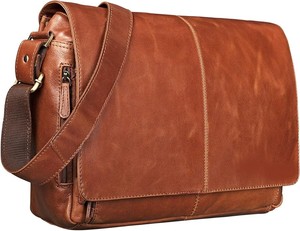 Nuevo Maletín de Cuero Clásico para Portátil, Bolsa de Hombro con Cierre de Cremallera, Diseño Protector para Viajes de Negocios, Desde India - Product Image 1