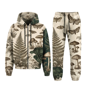 Conjunto Deportivo Sublimado de Marca Privada de Secado Rápido para Hombre y Mujer, Talla Grande, Chaqueta y Pantalones, Ropa Deportiva Informal para Gimnasio con Diseño Personalizado - Product Image 1