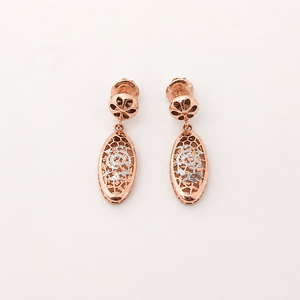 Namivaa, conjunto de joyería de filigrana de oro rosa de 18 quilates para mujer, colgante de diseño de alto brillo, pendientes colgantes, joyería de regalo para fiesta y boda - Product Image 4