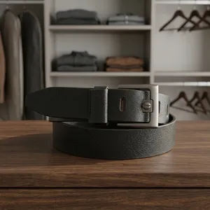 Handmade Premium Leather Belt Pin Buckle | 38MM Width Customizable Length Durable Casual Style | OEM Private Label Wholesale - Product Image 4