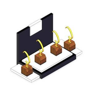 Expositor de Ropa Clásico Tipo Escalera para Mostrador, Fácil de Montar, para 4 Muestras - Product Image 4