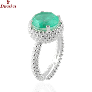 Natural gemstone handmade <b>rings</b> 925 sterling <b>silver</b> Doublet <b>emerald</b> quartz gemstone texture adjustable <b>ring</b> - Product Image 2
