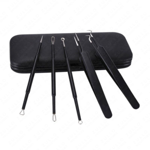 Kit Profesional de 6 Piezas de Acero Inoxidable para Eliminar Puntos Negros y Acné, Herramientas Extractoras de Espinillas de Doble Cara con Estuche de Viaje - Product Image 3