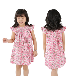 Vestidos de Verano para Niñas al por Mayor, Tela de Algodón con Estampado Floral, Tela con Estampado Personalizado de Fabricación Vietnamita - Product Image 5