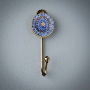 Beads Art Ceramic + Metal Wall <b>Hook</b> <b>Coat</b> Hanger Handmade Luxury Multifunction Home <b>Decor</b> Waterproof Eco-Friendly Adjustable - Product Image 1