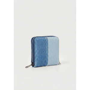 Denim Panelled <b>Zipper</b> <b>Wallet</b> Paksphere International Unisex Short Minimalist Style Daily Use Customized Color Logo 100% QC - Product Image 3