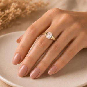 Wholesale DEF Color VSVVS Clarity Round Rose Cut Lab Grown Diamond 10K 14K 18K Solid Gold IGI Certified Solitaire <b>Ring</b> <b>Fine</b> <b>Ring</b> - Product Image 5