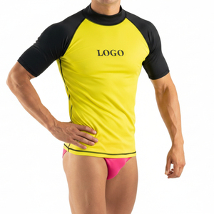 High Quality <b>Men's</b> Rash Guard Short UPF50+ Anti-Bacterial Eco-Friendly Durable Fabric Comfortable Fit Quick Dry Breathable - Product Image 5