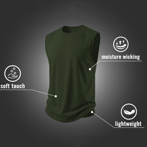 Débardeurs de sport pour hommes personnalisés avec logo, coupe classique, style rétro, pour l'entraînement et l'été, vente en gros - Product Image 4