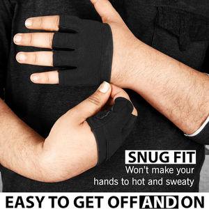 Guantes protectores de dedos cortos, ligeros, transpirables, con agarre, para gimnasio, ciclismo, fitness, equitación y entrenamiento deportivo. - Product Image 4