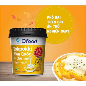 | Caliente |   O'Food Tokpokki Coreano con Queso en Vaso de 105g – Pastel de Arroz Instantáneo |   Alta Calidad |   Precio de Mayoreo y Exportación - Product Image 1