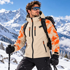 Chaqueta de esquí softshell de buena calidad para venta en línea, precio económico, chaqueta de esquí y snowboard para hombre, ideal para senderismo en otoño. - Product Image 6