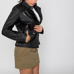 Veste d'hiver en cuir de vache véritable pour femme, texture douce, idéale pour les tenues de tous les jours - Product Image 3