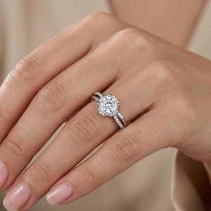 Anillo de promesa de diamantes de corte redondo de moissanita de 2,03 quilates para mujer, plata 925 original, regalo sorpresa de boda para amantes - Product Image 6
