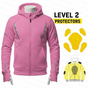 เสื้อฮู้ดมอเตอร์ไซค์แบบมีเกราะป้องกัน  บุด้วยเคฟลาร์อะรามิด  ซิปสะท้อนแสง พร้อมแผ่นป้องกันระดับ CE 2 - Product Image 1