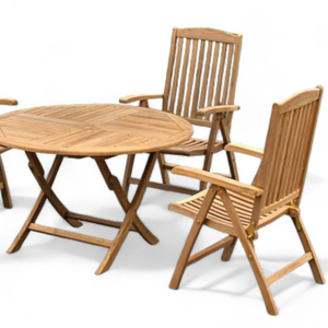 Teak Wood Folding <b>Chair</b> and <b>Table</b> Wooden With Minimalist Design For Home Furniture Decoration - Product Image 6