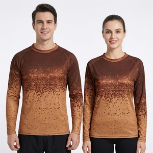 เสื้อแรชการ์ดป้องกันรังสียูวีสำหรับผู้ชาย แขนยาว สำหรับกีฬาจิวยิตสู MMA BJJ  โลโก้สั่งทำได้ สีดำล้วน ป้องกันแสงแดด UPF50 ระบายอากาศได้ดี เหมาะสำหรับเล่นเซิร์ฟและว่ายน้ำ - Product Image 2
