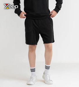 XEEP Customize Lightweight Solid Casual <b>Men</b> Shorts High Quality Quick Dry Breathable <b>Drawstring</b> Knitted Front High OEM Service - Product Image 4