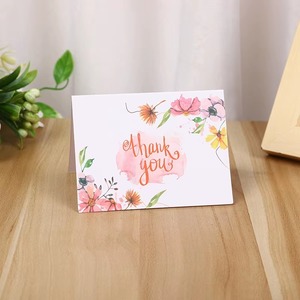 Carte de remerciement miniature pliée personnalisée de luxe à motifs floraux pour l'emballage de cadeaux de boutique et les inserts pour commandes e-commerce - Product Image 2